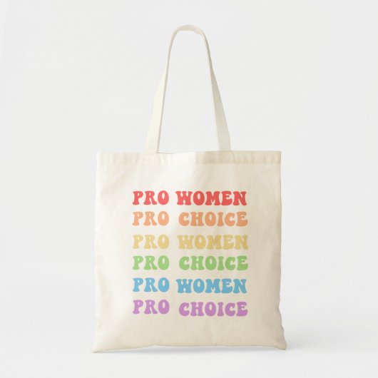Pro Women Pro Choice Feminist Niedlich Retro Tote Tragetasche (Vorne)