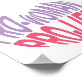 Pro Women Pro Life Heart Shaped Typografy Poster (Ecke)