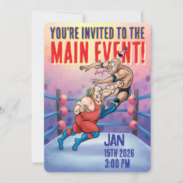 Pro Wrestling Birthday Main Event Einladung