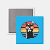 Prob Llama - Sunset-Alpaka-Geschenk Magnet (Vorderseite/Rückseite)