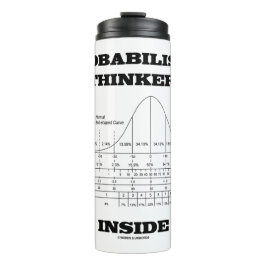 Probabilistischer Denker in der Bell-Kurve Spaß Thermosbecher