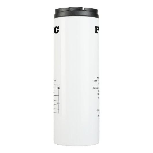 Probabilistischer Denker in der Bell-Kurve Spaß Thermosbecher (Rückseite)