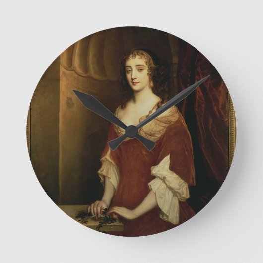 Probable portrait of Nell Gwynne (1650-87), mistre Runde Wanduhr (Vorderseite)