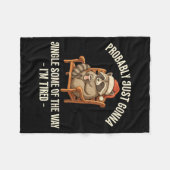 Probably Just Gonna Jingle Some Of The Way Raccoon Fleecedecke (Vorderseite (Horizontal))