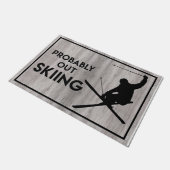 Probaly Out Skiing Simple Fußmatte (Schrägansicht)