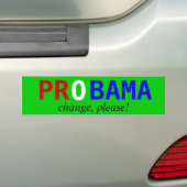 PROBAMA, Änderung, bitte! Autoaufkleber (Auf Auto)