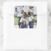 Probe 2000 quadratischer aufkleber (Tasche)