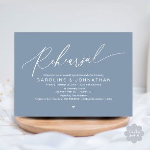 Probe Abendessen am Abend vor Hochzeitsfeier Einladung