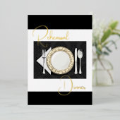 Probe Abendessen am Platz Fossil Schwarz Folieneinladung (Stehend vorne)