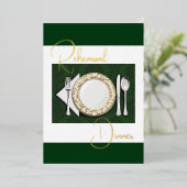 Probe Abendessen am Platz Fossilienplatz Grün grün Folieneinladung (Stehend vorne)