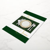 Probe Abendessen am Platz Fossilienplatz Grün grün Folieneinladung (Gedreht)