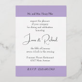 Probe Abendessen am Platz Rafaale Folieneinladung (Rückseite)