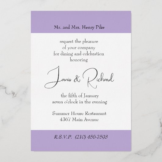 Probe Abendessen am Platz Rafaale Folieneinladung (Rückseite)