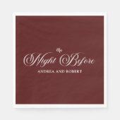 Probe Abendessen am Vorabend von Paper Napkin Serviette (Vorderseite)