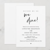 Probe Abendessen, bevor wir essen Einladung (Vorne/Hinten)