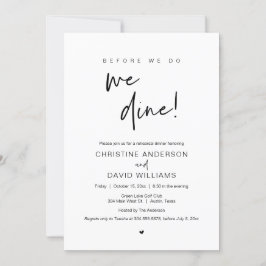 Probe Abendessen, bevor wir essen Einladung