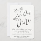 Probe Abendessen, bevor wir essen Mono-Skript Einladung (Vorderseite)