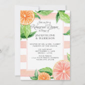 Probe Abendessen Citrus Pink Grapefruit Wasserfarb Einladung (Vorderseite)