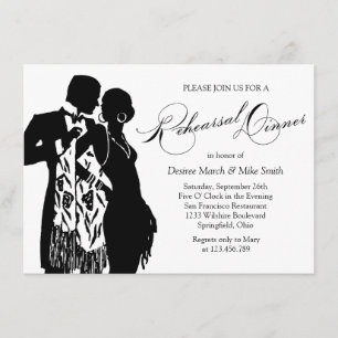 Probe Abendessen Coat und Krawatte Einladung