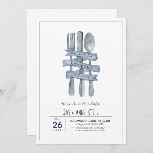 Probe Abendessen Einladung (Vorne/Hinten)