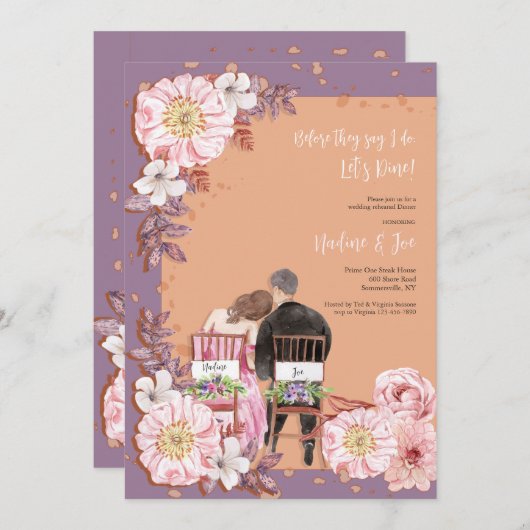 Probe Abendessen Einladung (Vorne/Hinten)