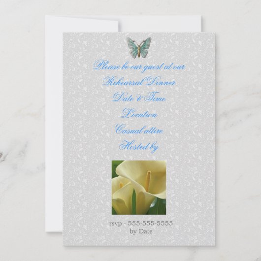 PROBE-ABENDESSEN-EINLADUNG EINLADUNG (Rückseite)