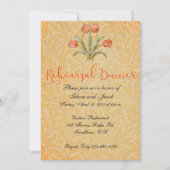 Probe Abendessen Einladung Vintage Blume (Vorderseite)