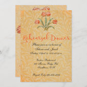 Probe Abendessen Einladung Vintage Blume (Vorne/Hinten)
