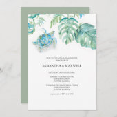 Probe Abendessen Einladung Wasserfarbenen Strand (Vorne/Hinten)