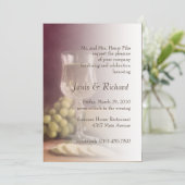 Probe Abendessen Einladung Weinkeller Weintrauben (Stehend Vorderseite)