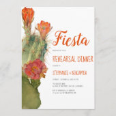 Probe Abendessen Fiesta Cactus Floral Einladung (Vorderseite)