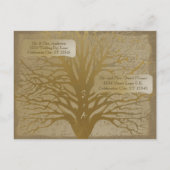 Probe Abendessen Goldene Eiche Einladungspostkarte (Rückseite)