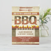 Probe Abendessen Grilleinladungen Einladung (Stehend Vorderseite)