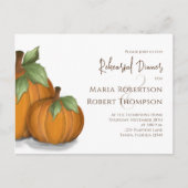 Probe Abendessen Herbst Elegante Pumpkins Niedlich Postkarte (Vorderseite)