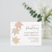 Probe Abendessen Herbst Grün Blätter QR Code Postkarte (Stehend Vorderseite)