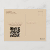 Probe Abendessen Herbst Grüne QR-Code Postkarte (Rückseite)