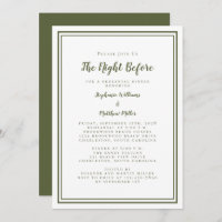 Probe Abendessen Hochzeit vor Grün Weiß