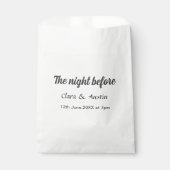 Probe Abendessen in der Nacht vor der einfachen mi Geschenktütchen (Vorderseite)