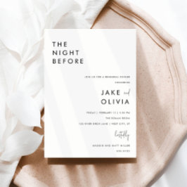 Probe Abendessen in Minimalistischem Schwarz/Weiß Einladung