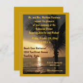 Probe Abendessen Meerblick Palmen Einladung (Vorne/Hinten)