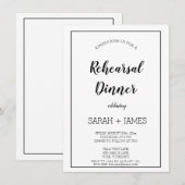 Probe Abendessen Minimalistisch Einladung (Vorne/Hinten)