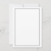 Probe Abendessen Minimalistisch Einladung (Rückseite)