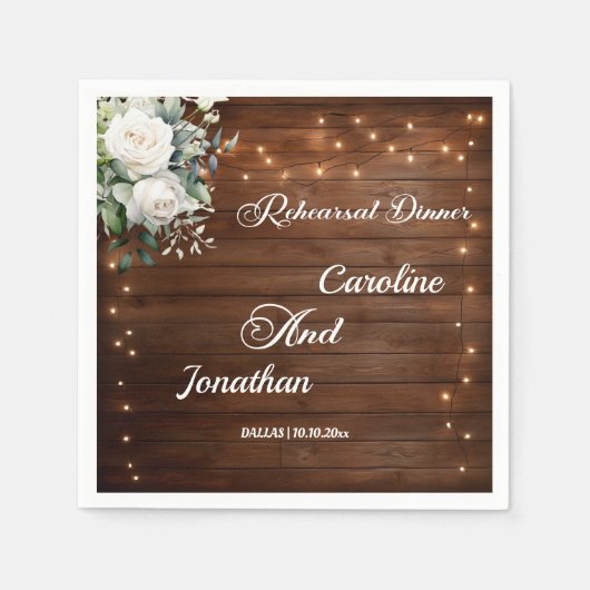 Probe-Abendessen mit Blumenzwiebeln Serviette (Vorderseite)