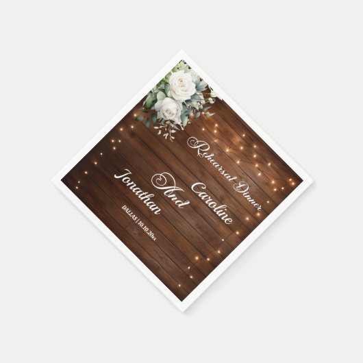 Probe-Abendessen mit Blumenzwiebeln Serviette (Ecke)