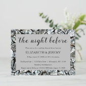 Probe-Abendessen mit rosafarbenem Holz Einladung (Stehend Vorderseite)