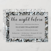 Probe-Abendessen mit rosafarbenem Holz Einladung (Vorne/Hinten)