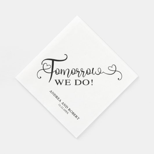 Probe Abendessen Morgen Hochzeit Serviette (Ecke)