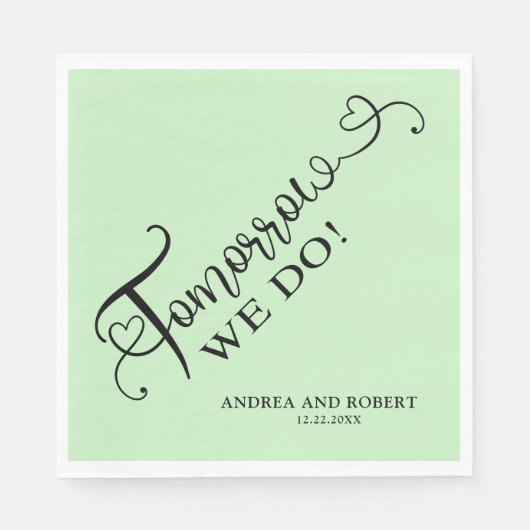 Probe Abendessen Morgen Hochzeit Serviette (Vorderseite)