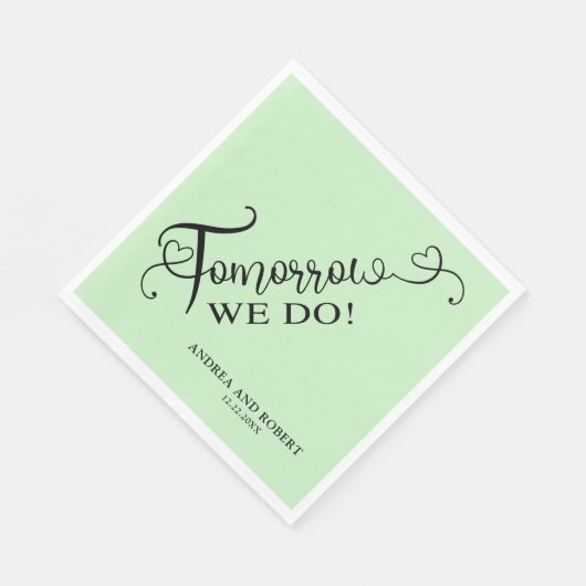 Probe Abendessen Morgen Hochzeit Serviette (Ecke)