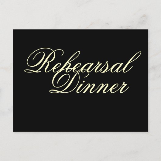 Probe Abendessen Postkarte Einladung Klassisch (Vorderseite)